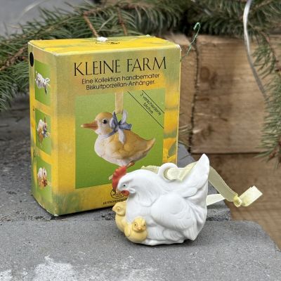 Подвес Hutschenreuther Курица 6 см бисквитный фарфор Германия  