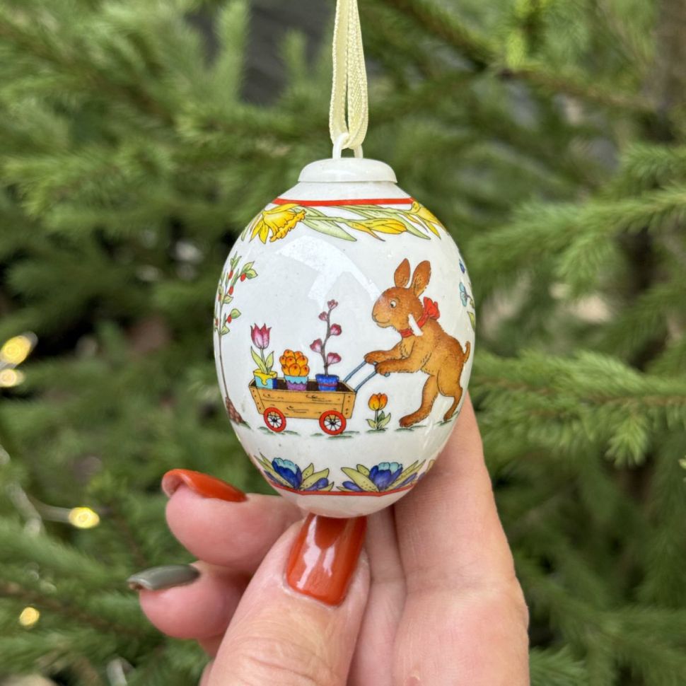 Подвес Яйцо пасхальное Hutschenreuther 7 см фарфор Германия 2008 г.