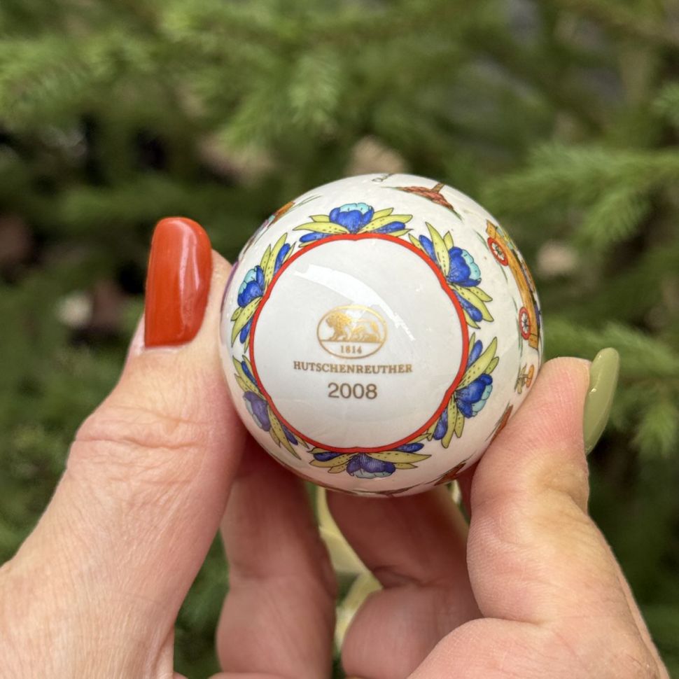 Подвес Яйцо пасхальное Hutschenreuther 7 см фарфор Германия 2008 г.