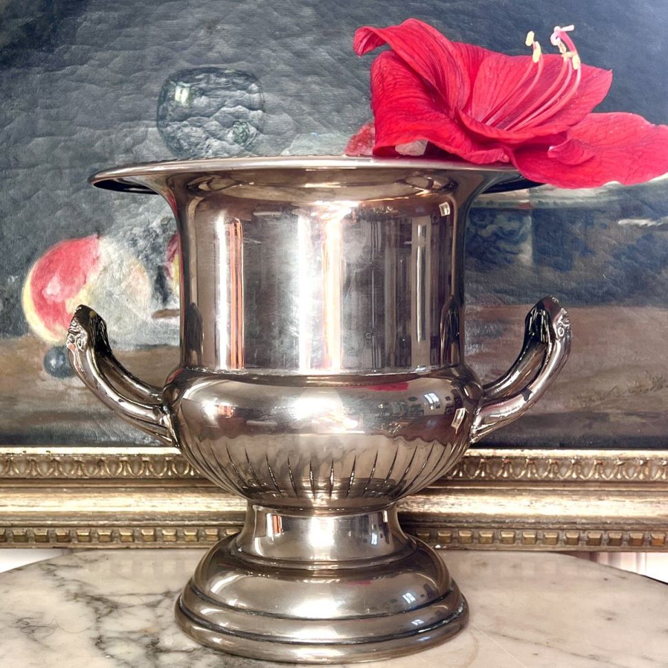 Ведро для охлаждения бутылки 23 см серебрение Франция