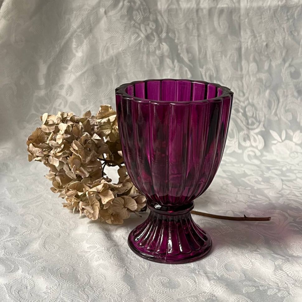 Ваза марганец 13 см хрусталь Германия