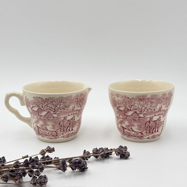 Сахарница English Ironstone Company (EIT) красная 200 мл Англия