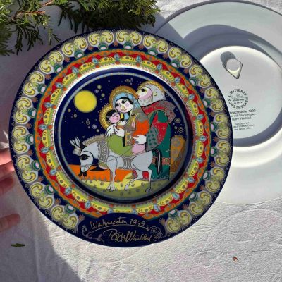 Тарелка Rosenthal Рождественская Бегство в Египет 29 см Германия 1979 г.