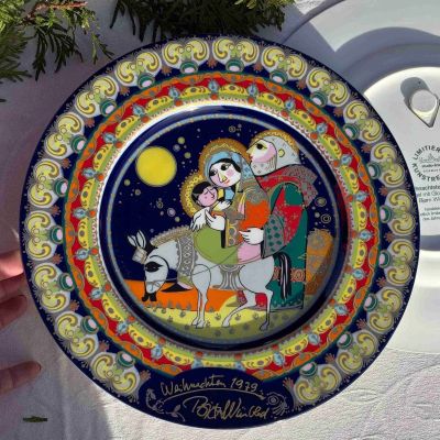 Тарелка Rosenthal Рождественская Бегство в Египет 29 см Германия 1979 г.
