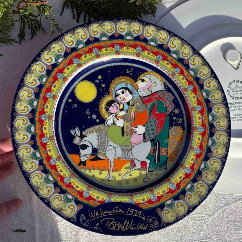 Тарелка Rosenthal Рождественская Бегство в Египет 29 см Германия 1979 г.
