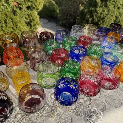 Бокал Anna Hutte янтарный 270 мл накладной хрусталь Германия дизайн 5