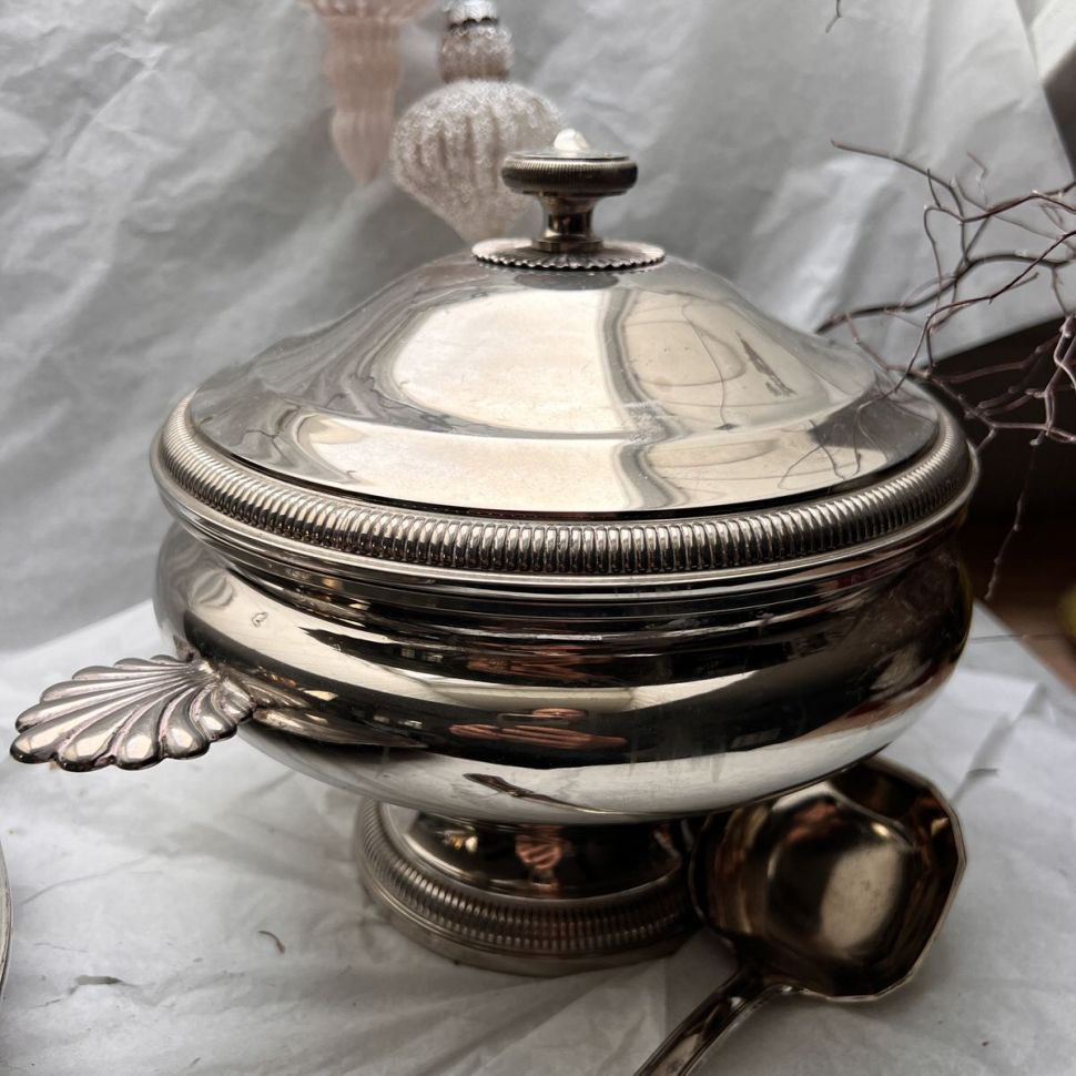 Кастрюля с крышкой 2,5 л мельхиор