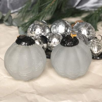 Шар стеклянный антикварный матовый