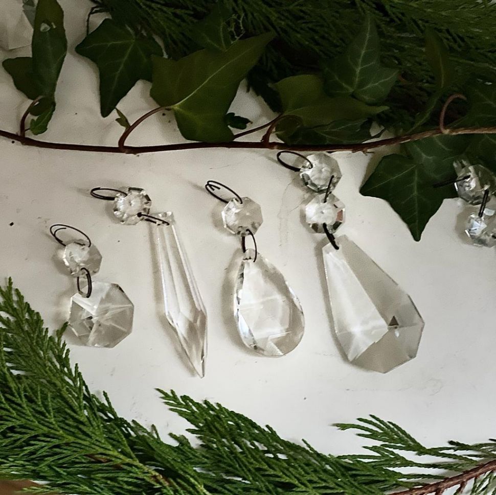 Подвес хрусталик 10 см Сосулька большая