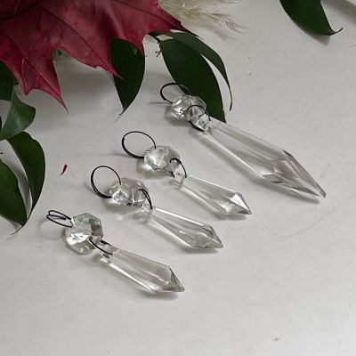 Подвес хрусталик 10 см Сосулька большая