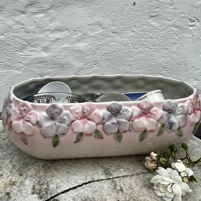 Кашпо Цветы 36 см фарфор ручная роспись