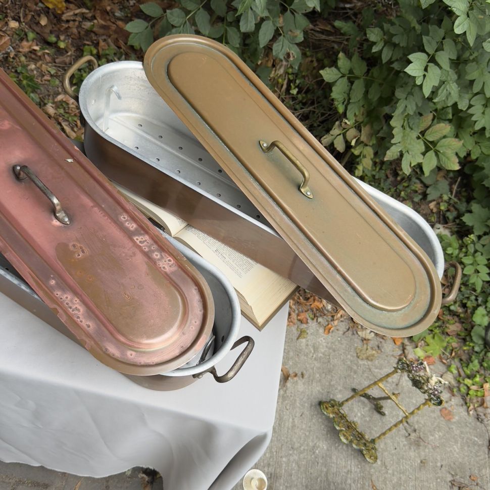 Жаровня для запекания поширования рыбы медь 68 см