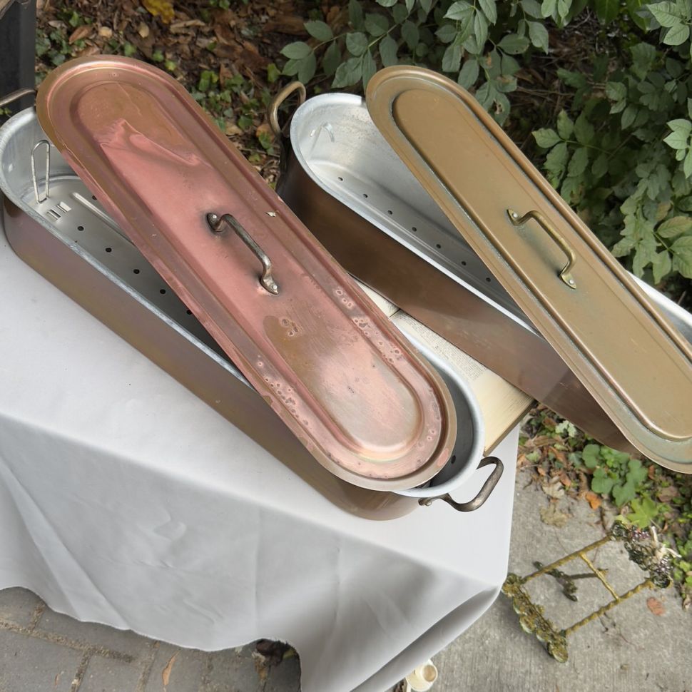 Жаровня для запекания поширования рыбы медь 68 см