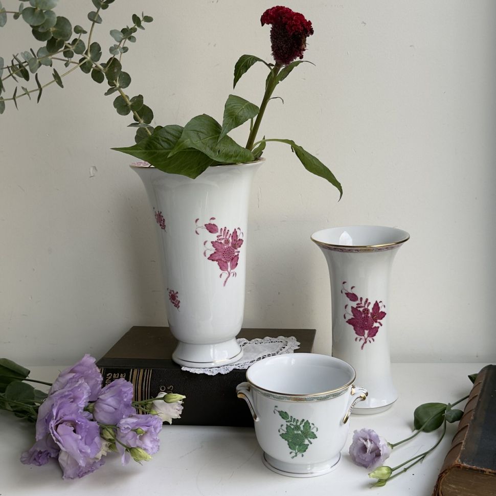 Ваза Herend Apponyi Chinese Bouquet 24 см Венгрия