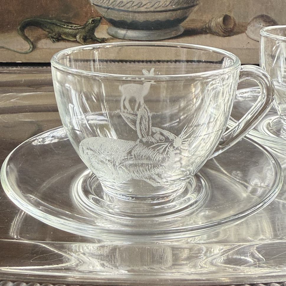 Чайная пара Arcoroc Звери 220 мл Франция 