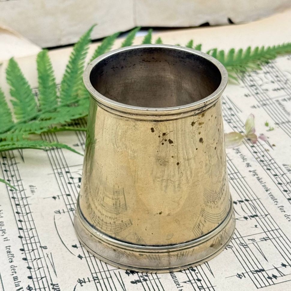 Ваза стакан 150 мл серебрение латунь