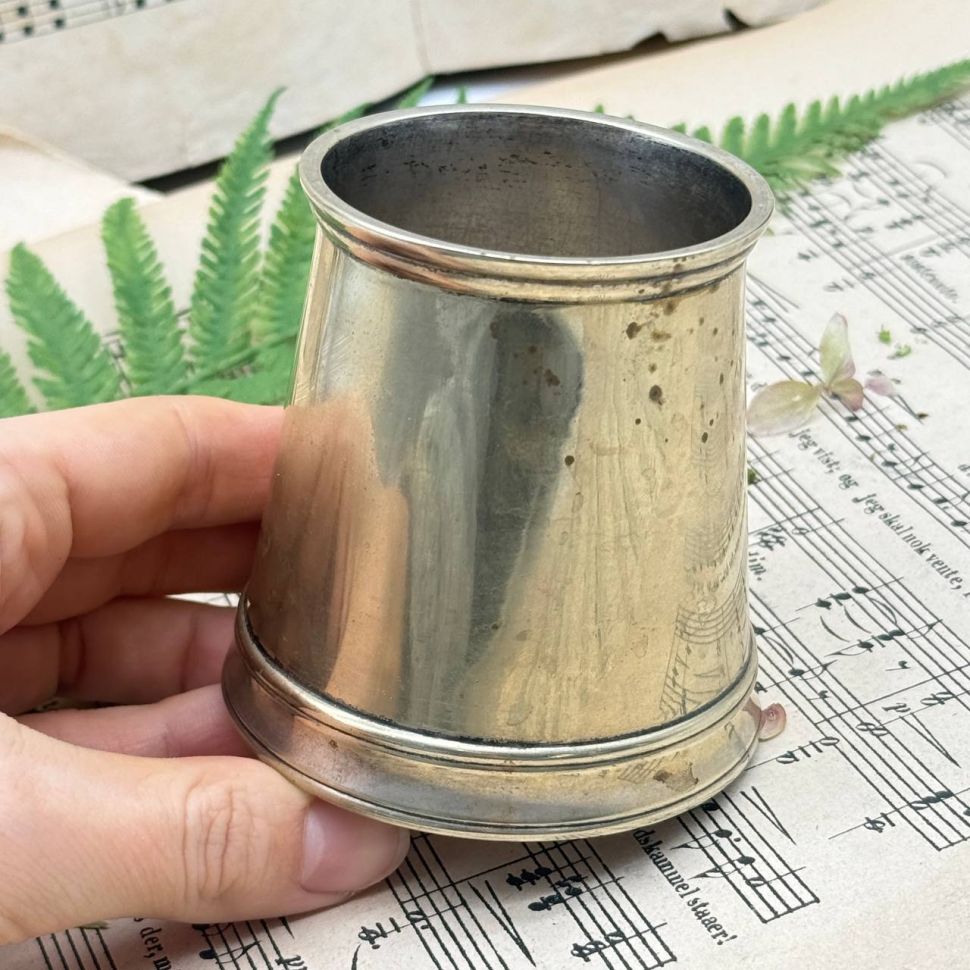 Ваза стакан 150 мл серебрение латунь