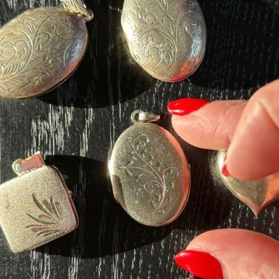 Кулон локет Веточка 3,5 см серебро штихельная гравировка