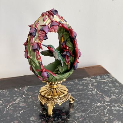Яйцо Фаберже Колибри House of Faberge Franklin Mint фиолетово-зеленое