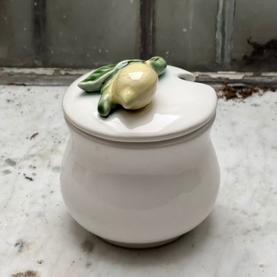 Банка с крышкой Лимон 11 см керамика
