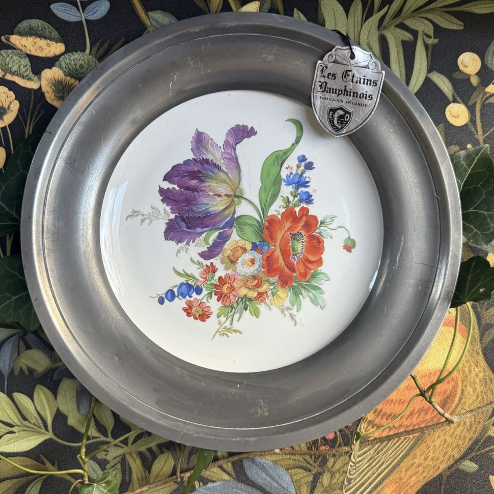 Тарелка Revol 24 см керамика олово Франция