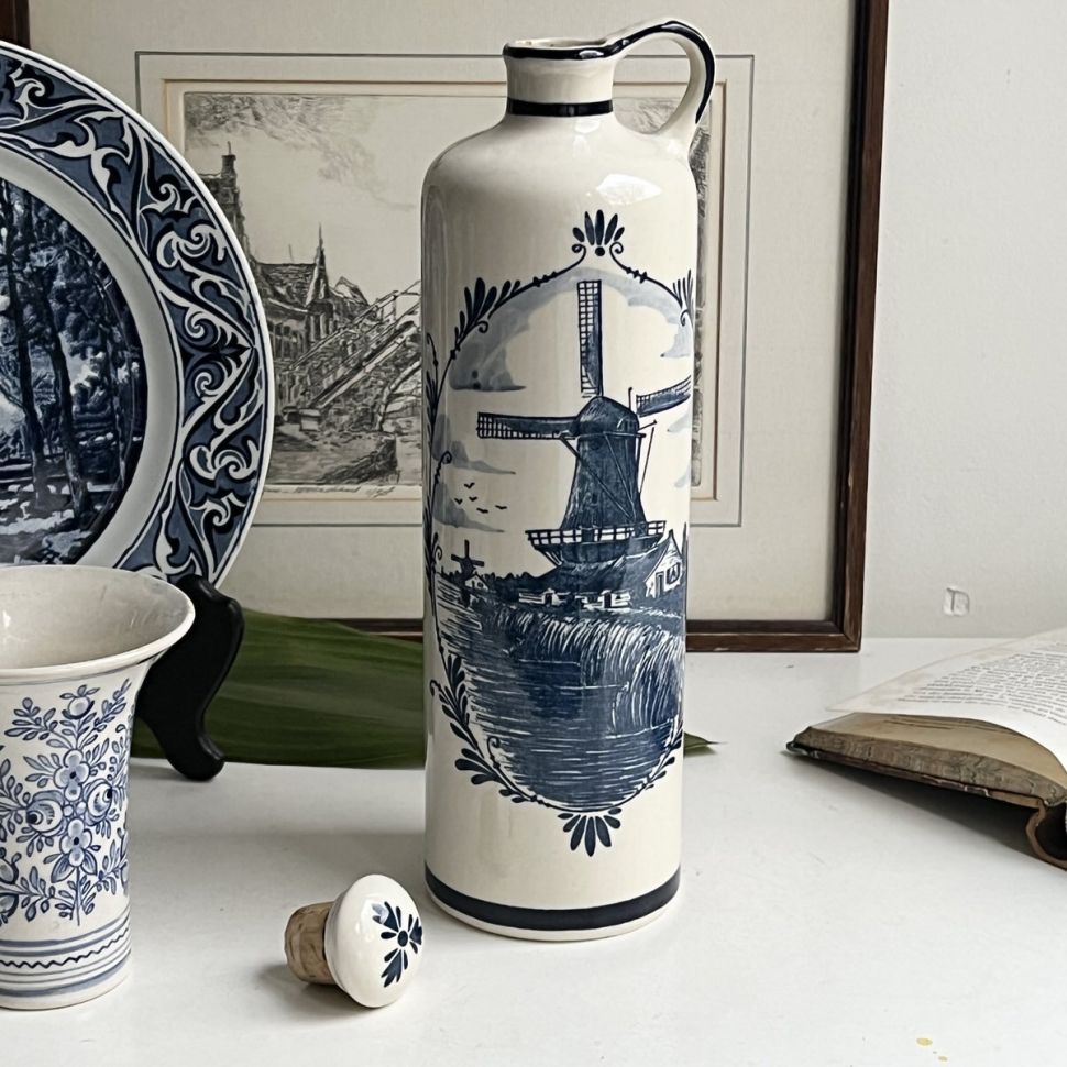 Бутыль с крышкой 1 л номерная Delfts Голландия фарфор