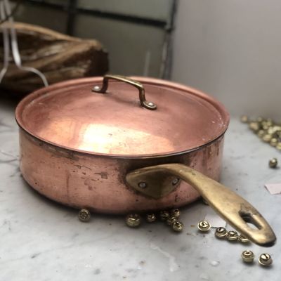 Сковорода с крышкой медь