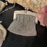 Кошелек кольчужный для мелочи на шатлен серебро 8 см