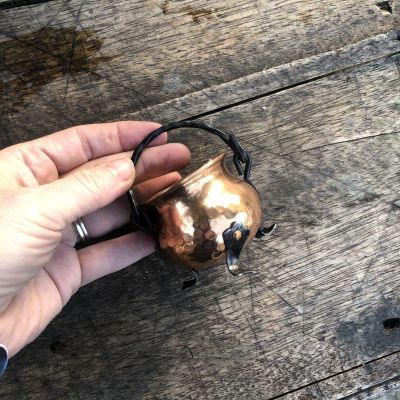 Зольник кашпо мини 5 см медь чугун