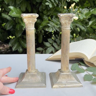 Подсвечник Колонна 21 см серебрение