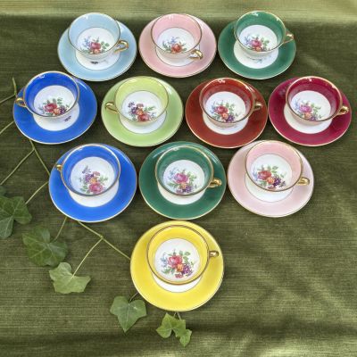 Кофейная пара Porcelainerie Nouvelle Limoges 100 мл фарфор Франция