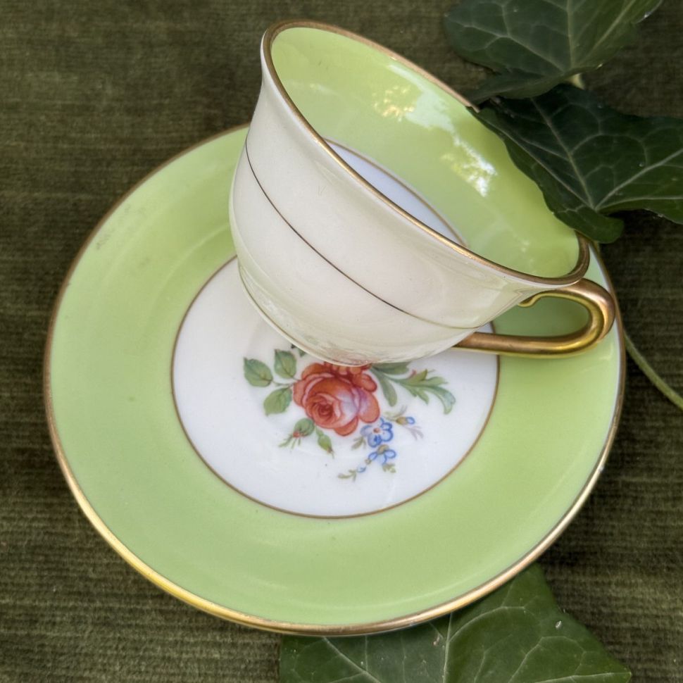 Кофейная пара Porcelainerie Nouvelle Limoges 100 мл фарфор Франция