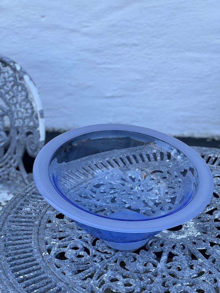 Салатник на подставке 37 см стекло Швеция