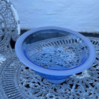 Салатник на подставке 37 см стекло Швеция