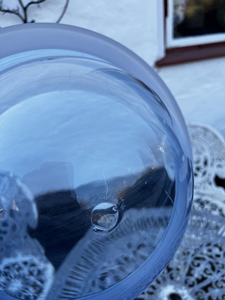 Салатник на подставке 37 см стекло Швеция