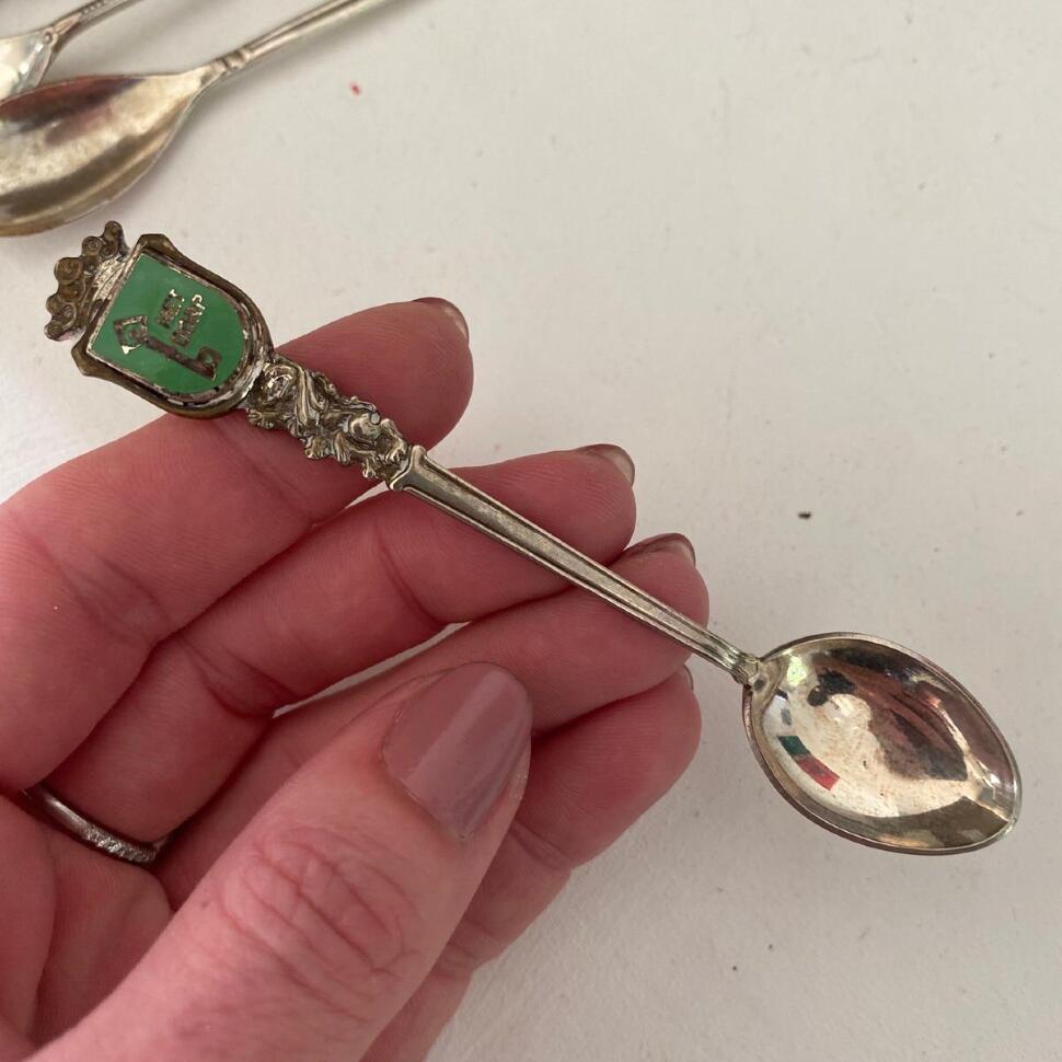 Ложка чайная Ключ 10,5 см эмаль мельхиор