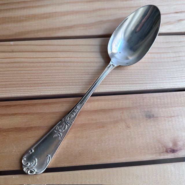 Вилка ложка набор 2 предмета сталь серебрение Франция