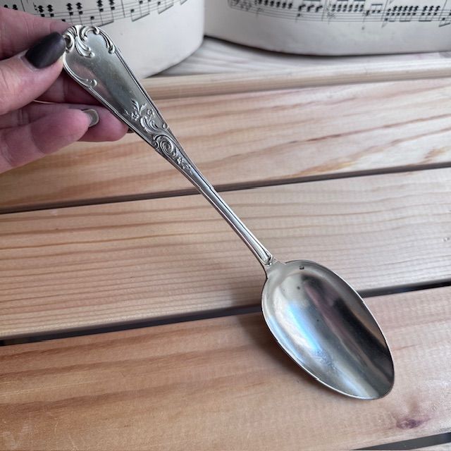 Вилка ложка набор 2 предмета сталь серебрение Франция