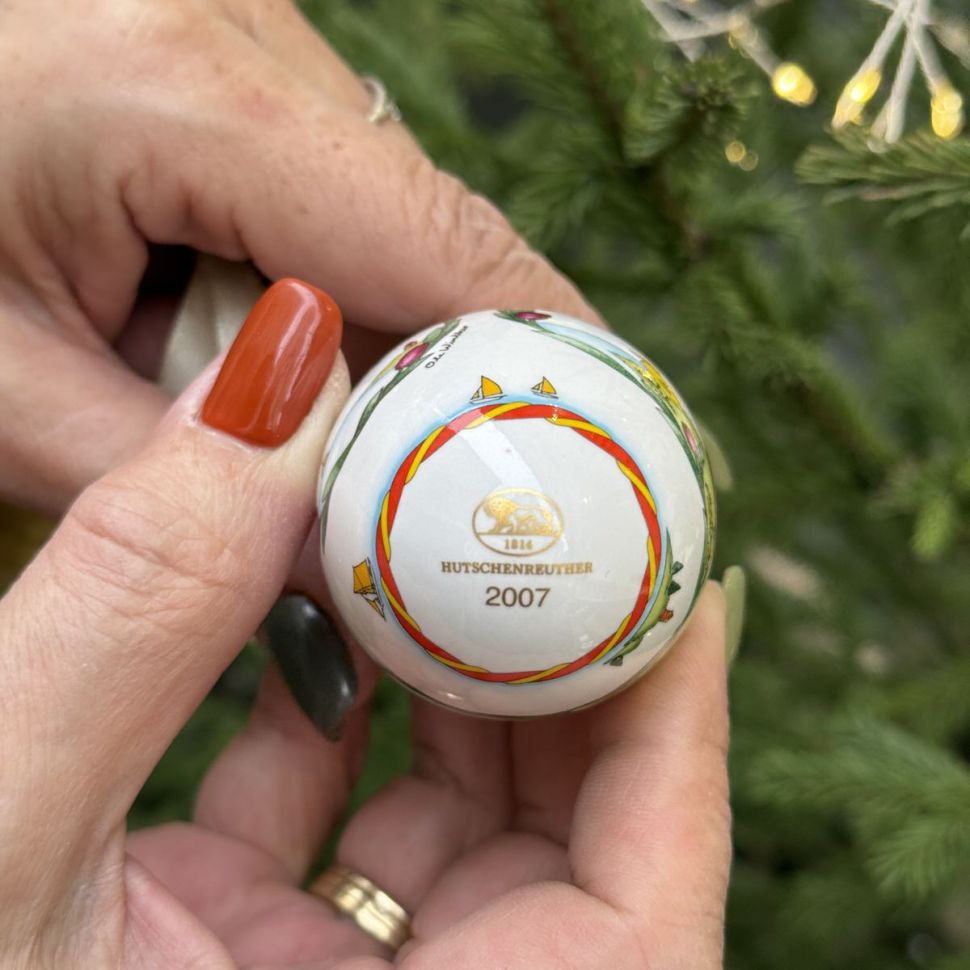 Подвес Яйцо пасхальное Hutschenreuther 7 см фарфор Германия 2007 г.