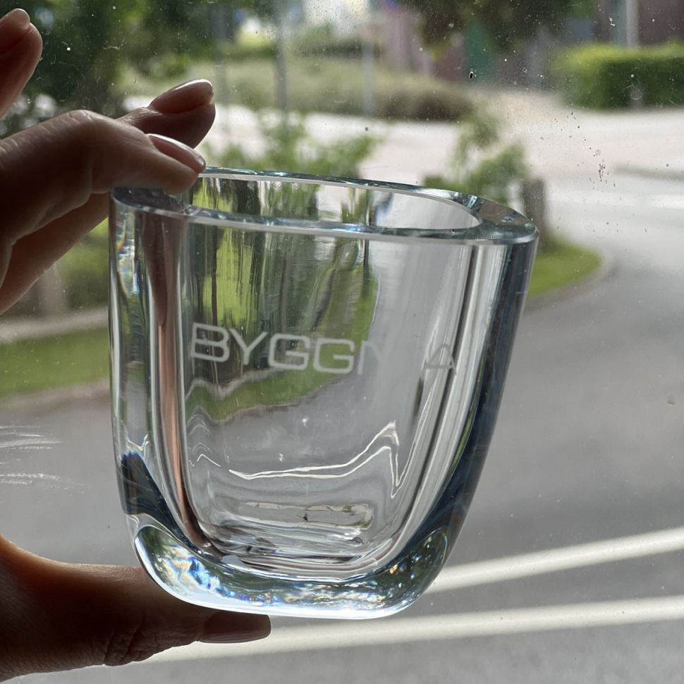 Ваза 8 см Byggma хрусталь Швеция