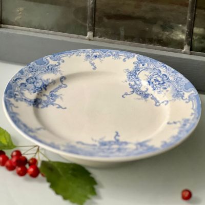 Блюдо на ножке B.F.K. Boch Dauphin 22 см фарфор Бельгия