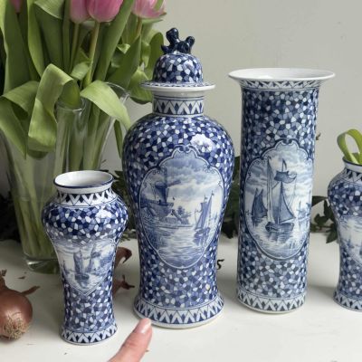 Ваза с крышкой ВиллеройБох Flandria 30 см фарфор Германия 1900 г.г.