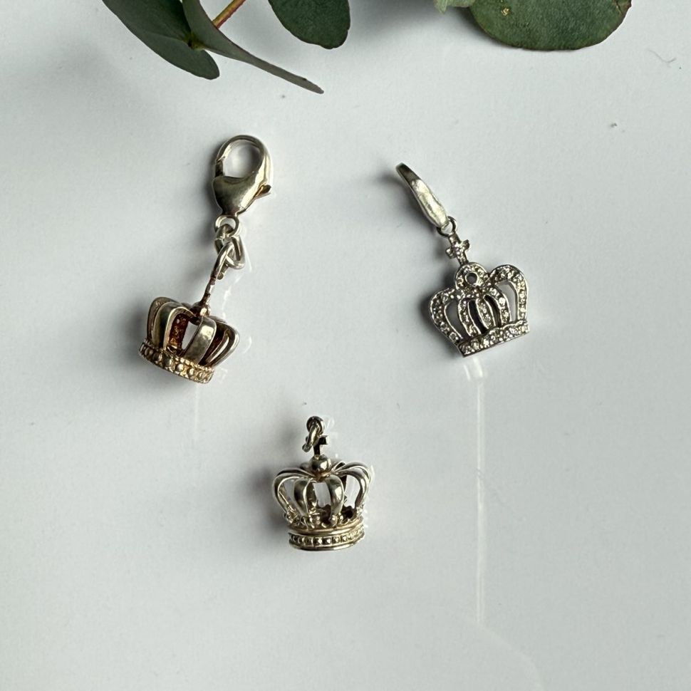 Подвеска шарм Корона 2 см в стиле Thomas Sabo 925