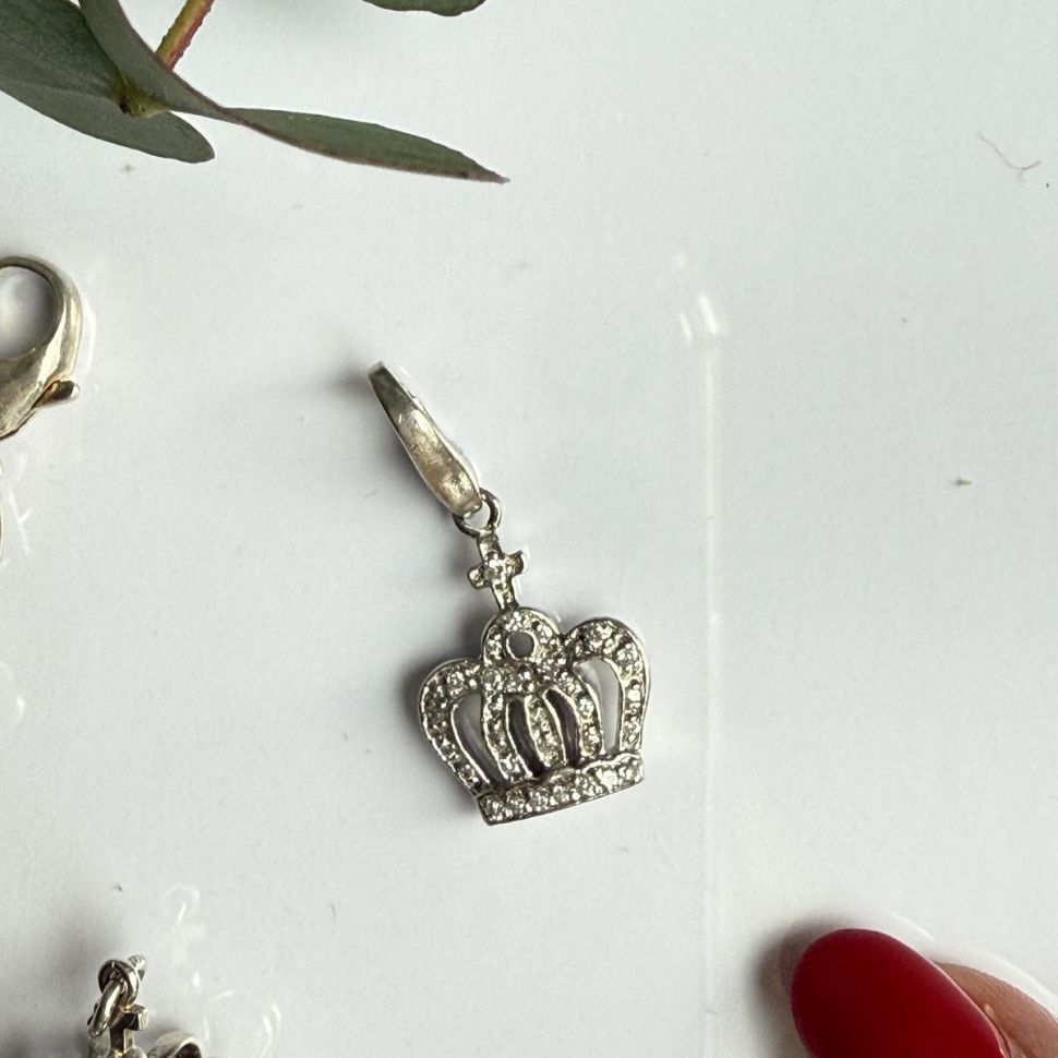 Подвеска шарм Корона 2 см в стиле Thomas Sabo 925