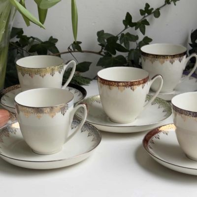 Чайные пары Maastricht Petrus Regou 1890 г. набор 5 пар Голландия