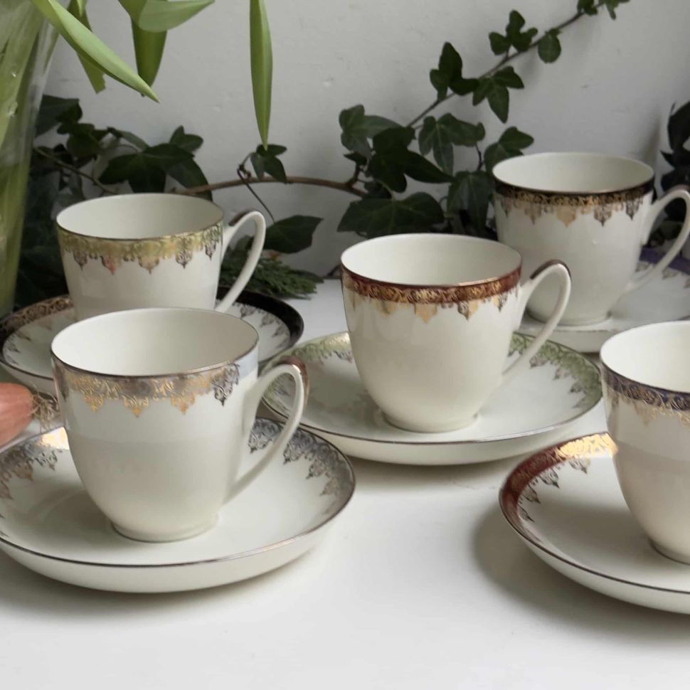 Чайные пары Maastricht Petrus Regou 1890 г. набор 5 пар Голландия