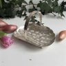 Конфетница с ручкой 17 см металлический сплав