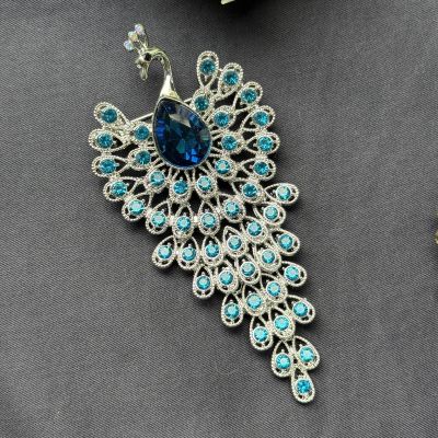 Брошь Павлин 11 см Германия