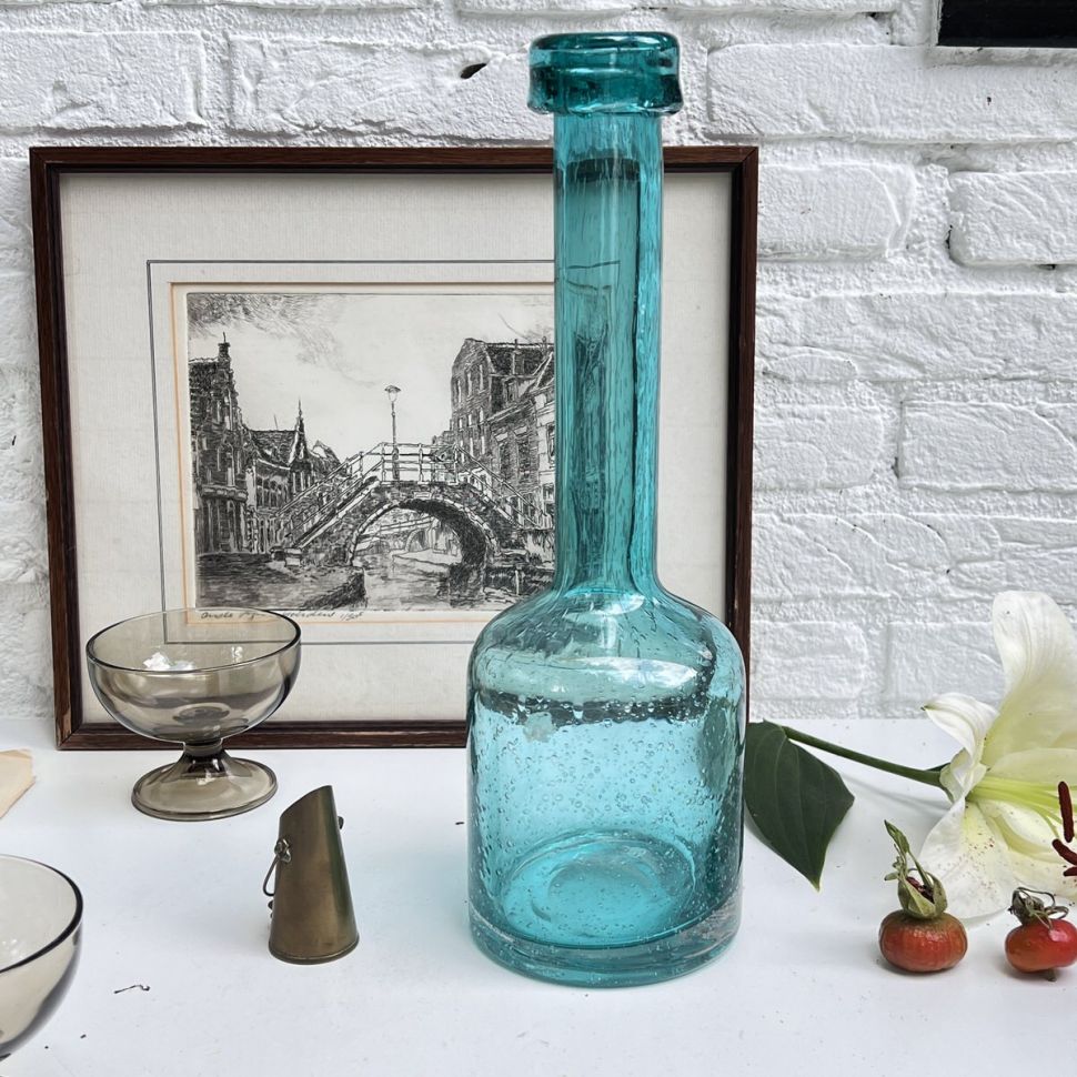 Бутылка ваза 32 см стекло