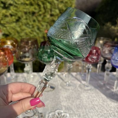 Бокал Anna Hutte зеленый 270 мл накладной хрусталь Германия дизайн 5